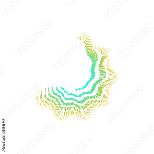Dotted Vortex spiral logo abstract circle shape - spiral motion twirl twist curve rotation spin whirlpool radial warp geometric shape for businesses - spinning circle