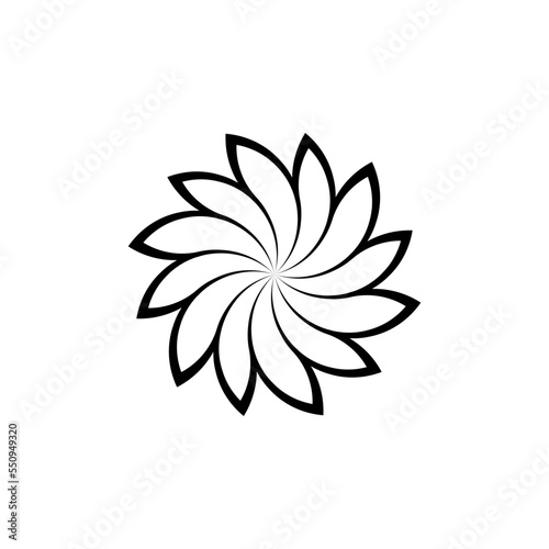 Flower Logo Illustration - Nature wedding bloom blossom garden Hawaii art exotic tropical flora
