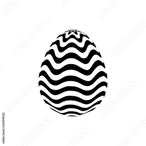 Easter eggs decorated with geometric patterns - optical illusion egg  opart  artistic  modern - holidays seasons - geometric effect abstract forms