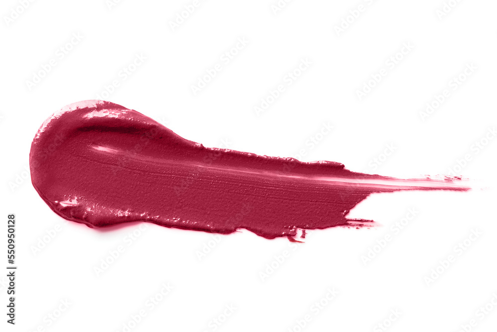 Magenta smudged lipstick isolated on white background. Magenta smudged lipstick isolated on white background.