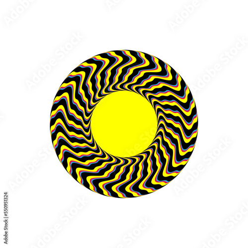 Vortex Circle logo abstract circle shape - spiral motion twirl twist curve rotation spin whirlpool radial warp geometric shape for businesses - spinning circle