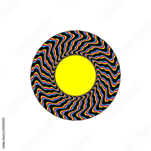 Vortex Circle logo abstract circle shape - spiral motion twirl twist curve rotation spin whirlpool radial warp geometric shape for businesses - spinning circle