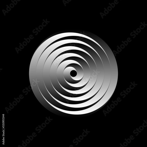 Vortex Spiral logo abstract circle shape - spiral motion twirl twist curve rotation spin whirlpool radial warp geometric shape for businesses - spinning