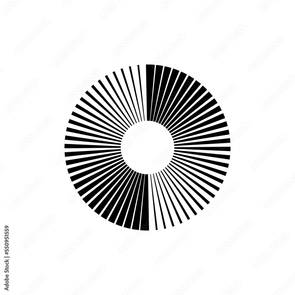 OpArt Optical Illusion Logo Abstract Design, Abstract art illustration with black and white stripes, pattern background