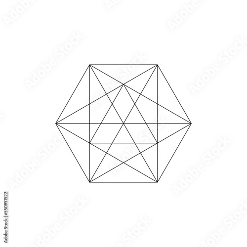 Triangle logo - abstract prism geometric shape graphic geometry line futuristic polygonal layout marketing perspective corporate tech delta spectrum business