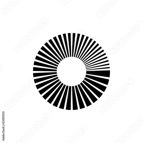 Vortex Spiral logo abstract circle shape - spiral motion twirl twist curve rotation spin whirlpool radial warp geometric shape for businesses - spinning circle