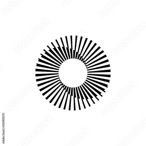 Vortex Spiral logo abstract circle shape - spiral motion twirl twist curve rotation spin whirlpool radial warp geometric shape for businesses - spinning circle