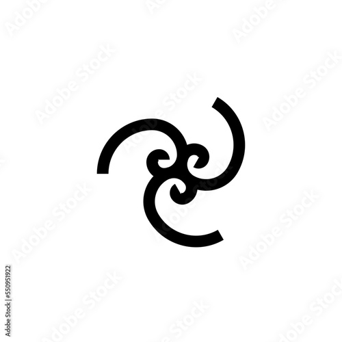 Vortex Circle logo abstract circle shape - spiral motion twirl twist curve rotation spin whirlpool radial warp geometric shape for businesses - spinning circle