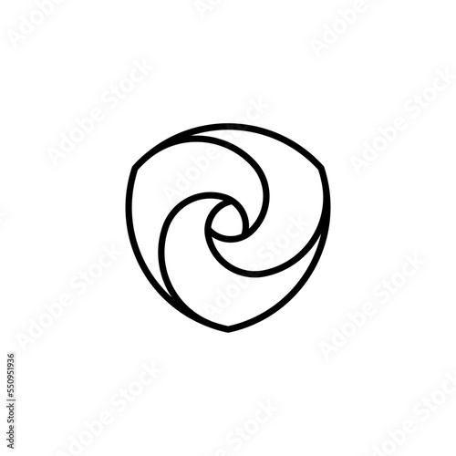 Vortex Circle logo abstract circle shape - spiral motion twirl twist curve rotation spin whirlpool radial warp geometric shape for businesses - spinning circle