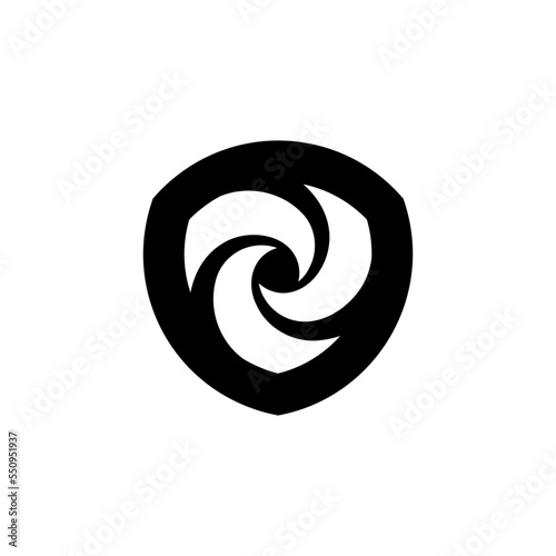 Vortex Circle logo abstract circle shape - spiral motion twirl twist curve rotation spin whirlpool radial warp geometric shape for businesses - spinning circle