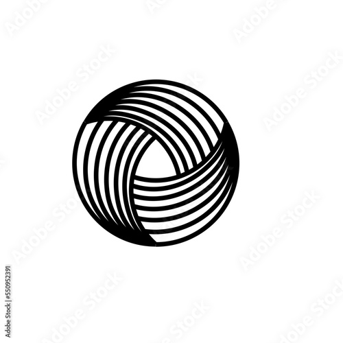 Vortex Circle logo abstract circle shape - spiral motion twirl twist curve rotation spin whirlpool radial warp geometric shape for businesses - spinning circle