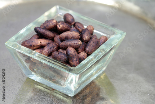 Фотография roasted and ground kernels of cornel cherry as coffee substitute