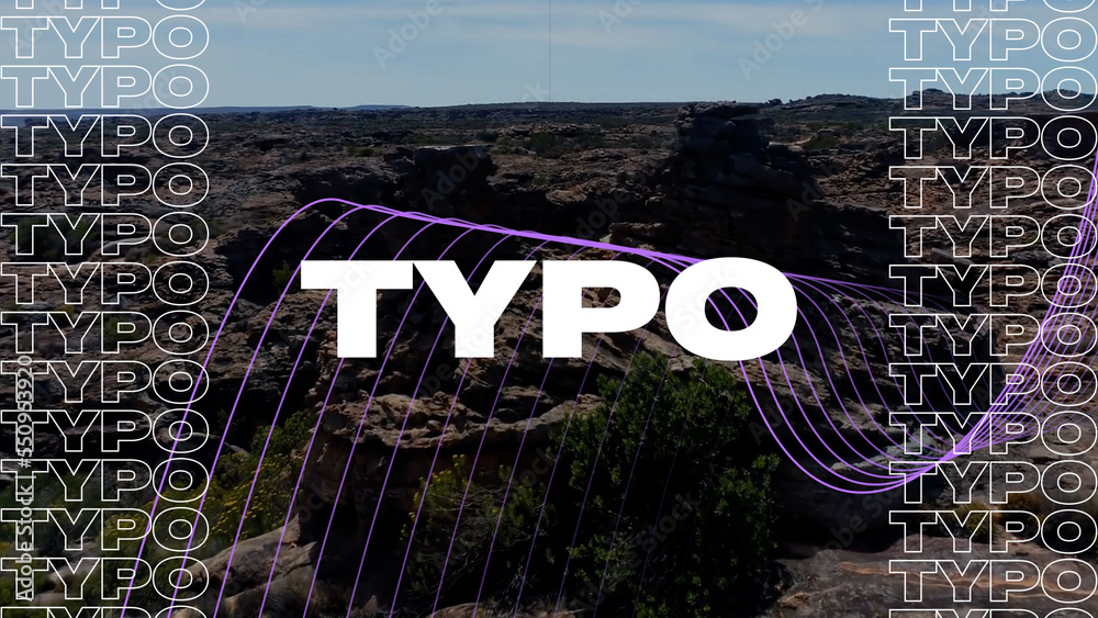 Media Typography Stomp Titles Stock Template Adobe Stock