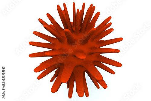 red virus 3d visualization rsv virus corona virus covid-19