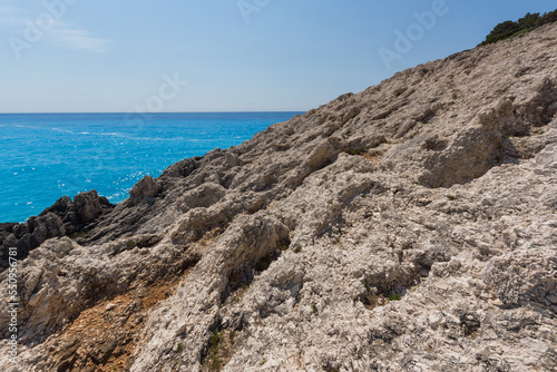 Amazing panoramic view of coastline of Lefkada, Greece