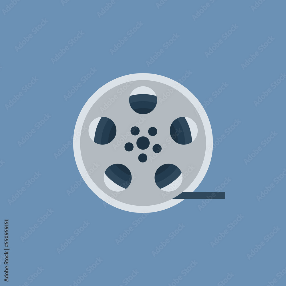 Vector illustration of film reel icon for watching and recording films for cinemas. Vector illustration of film reel icon for watching and recording films for cinemas.