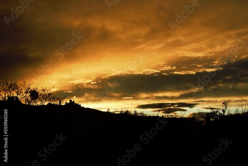 sunset in the mountains