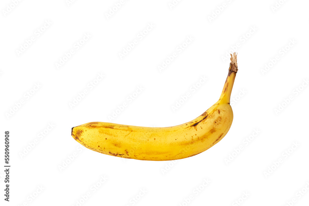 Banana on the isolated white background.