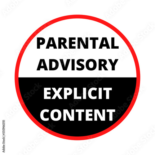 Parental advisory explicit content label photo