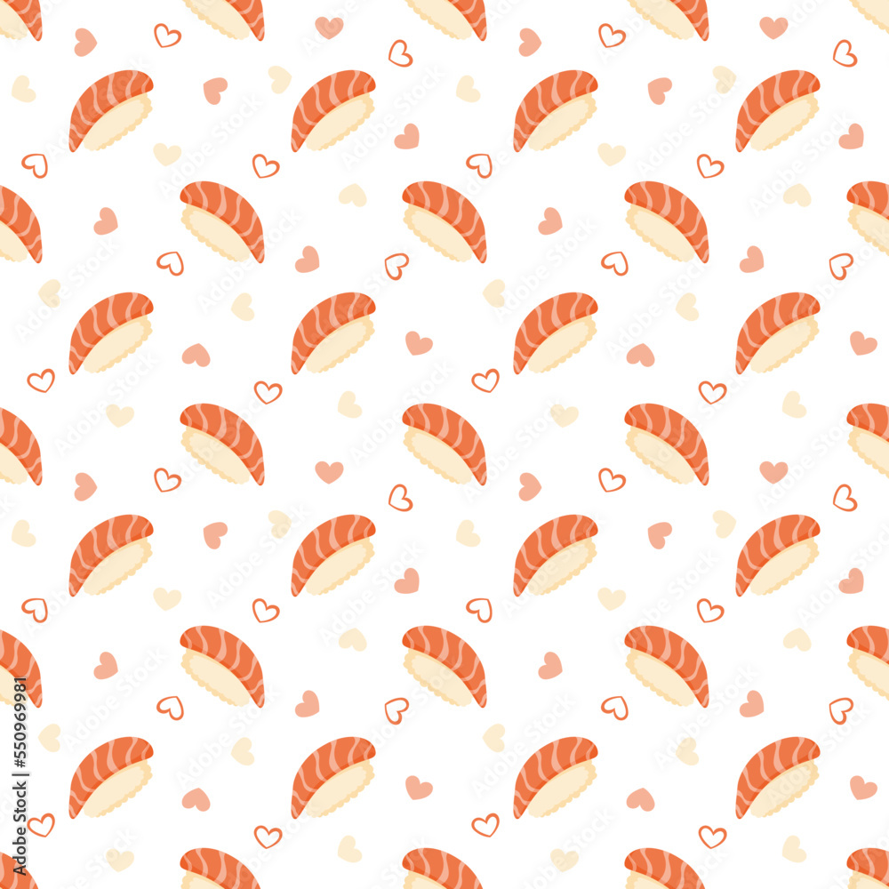 Seamless pattern with Sushi, for decoration Seamless pattern with Sushi, for decoration