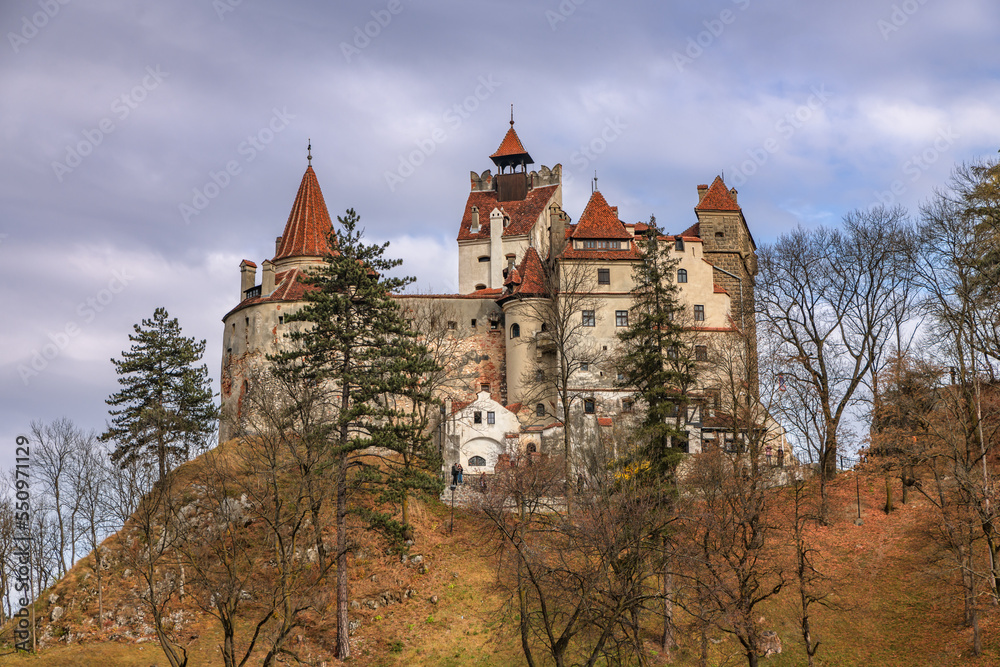 Bran Castle, the legendary landmark in Carpathian Mountain Brasov Romania
