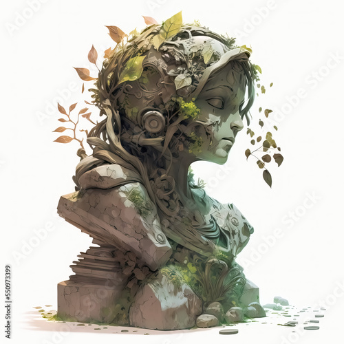 Old overgrown statue - No.01