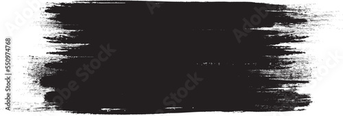 Black brush stroke isolated on background. Paint brush stroke vector for black ink paint, grunge design element, dirt banner, watercolor design, dirty texture. Trendy brush stroke, vector illustration