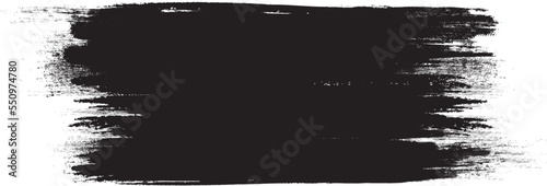 Black brush stroke isolated on background. Paint brush stroke vector for black ink paint, grunge design element, dirt banner, watercolor design, dirty texture. Trendy brush stroke, vector illustration