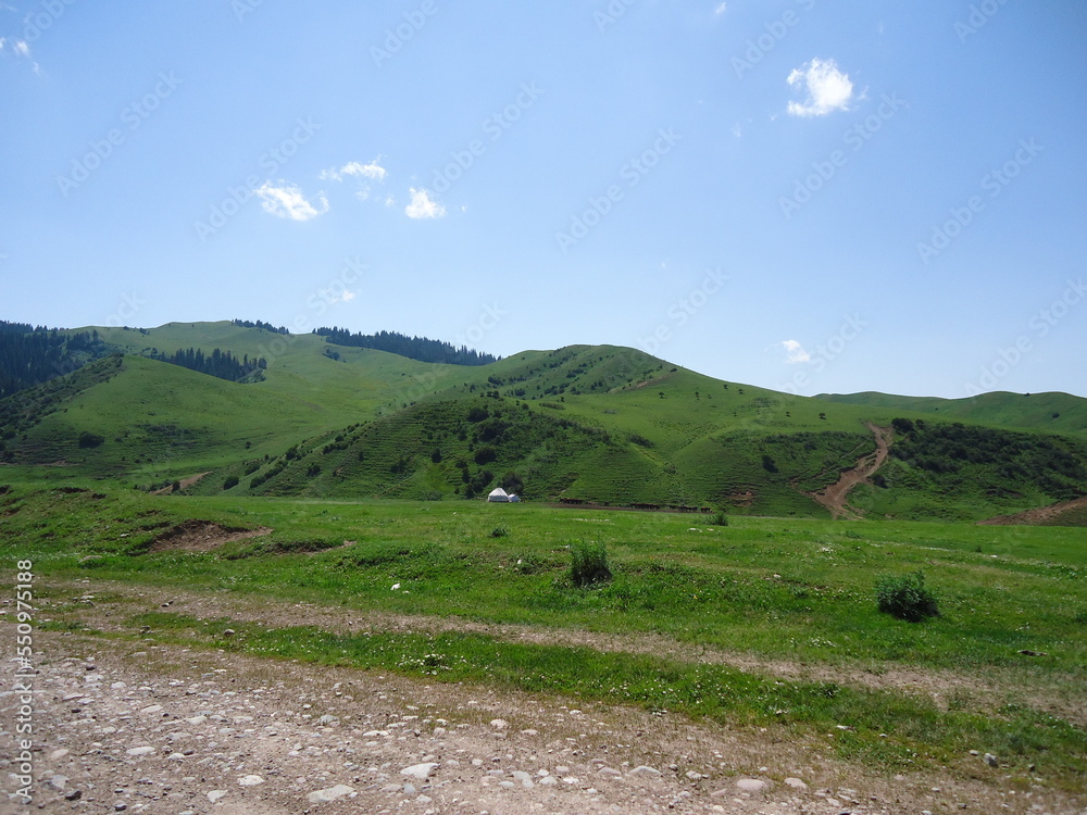 Yurta in Kyrgyzstan mountains