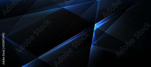 blue tech abstract ,background polygon elegant background and banner business  product present and game background