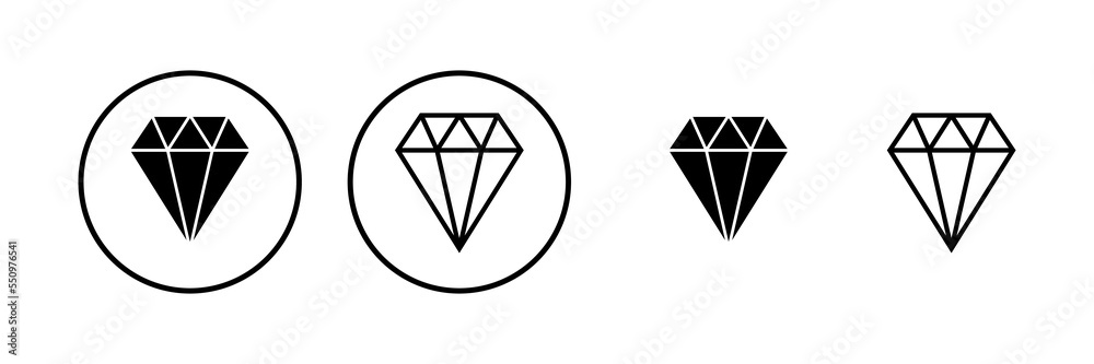 Diamond icon vector illustration. diamond gems sign and symbol Diamond icon vector illustration. diamond gems sign and symbol