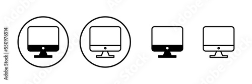 Computer icon vector illustration. computer monitor sign and symbol