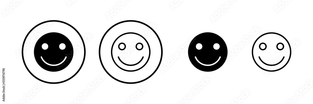 Fototapeta premium smile icon vector illustration. smile emoticon icon. feedback sign and symbol