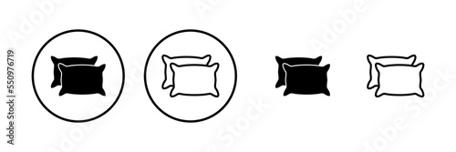 Pillow icon vector illustration. Pillow sign and symbol. Comfortable fluffy pillow