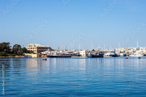 Boats on Marsamxett Harbour, Malta