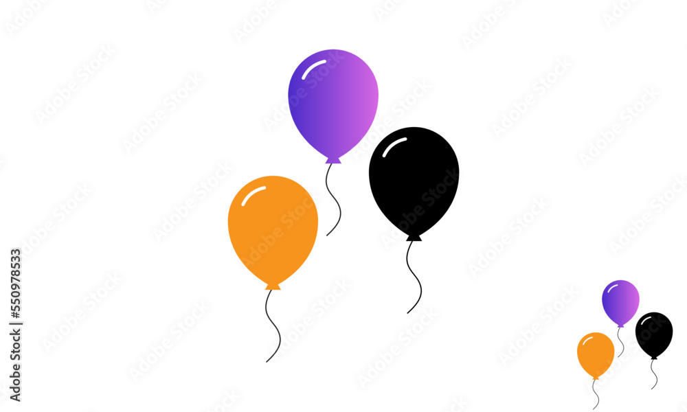 Colorful Balloons Logo Design Template.