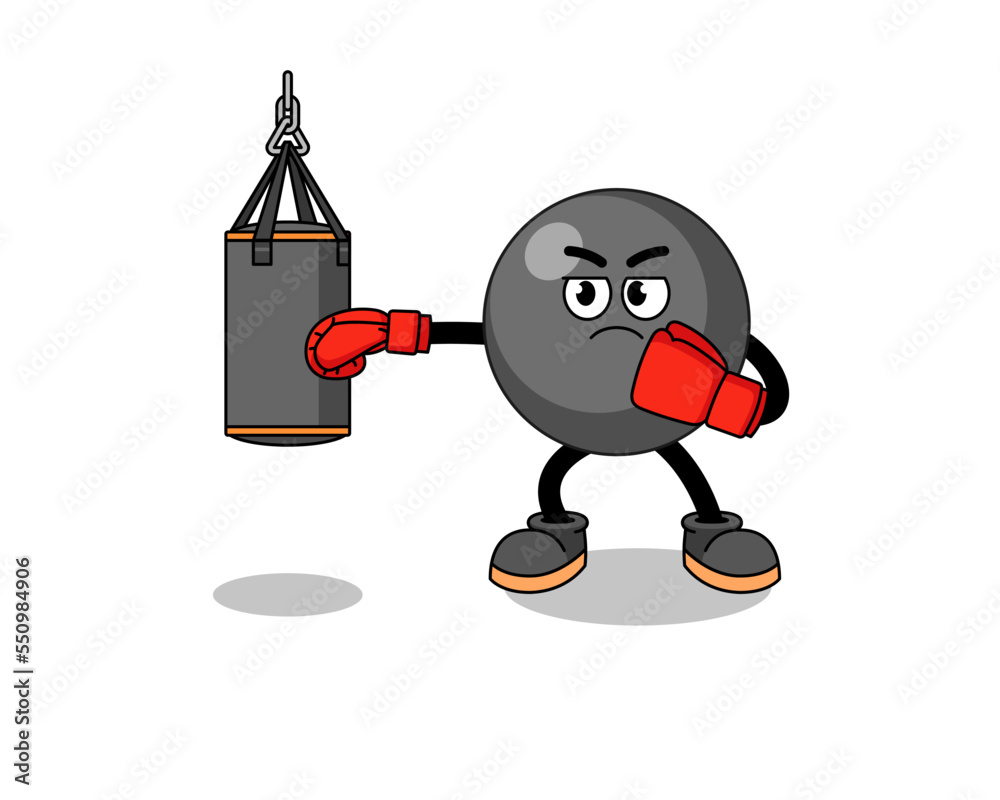 Illustration of dot symbol boxer Illustration of dot symbol boxer