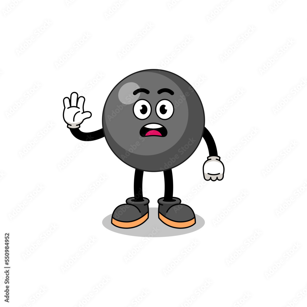 dot symbol cartoon illustration doing stop hand dot symbol cartoon illustration doing stop hand