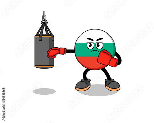 Illustration of bulgaria flag boxer