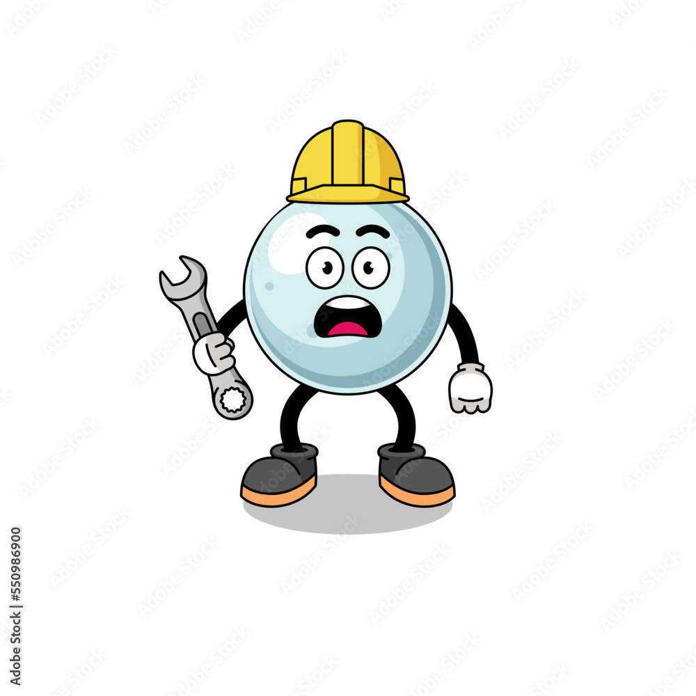 Character Illustration of silver ball with 404 error Character Illustration of silver ball with 404 error