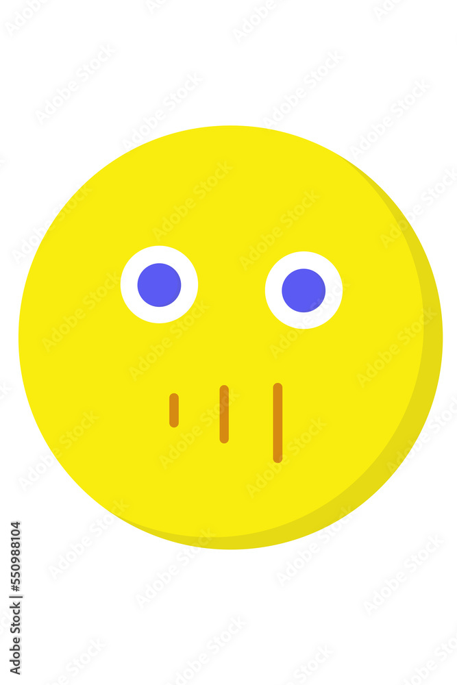 Fototapeta premium stutter face emoticon.