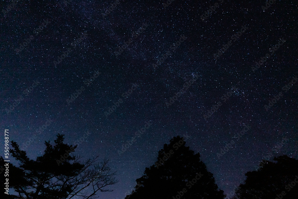 Starry sky taken from the parking lot of Odaigahara in Nara, Japan