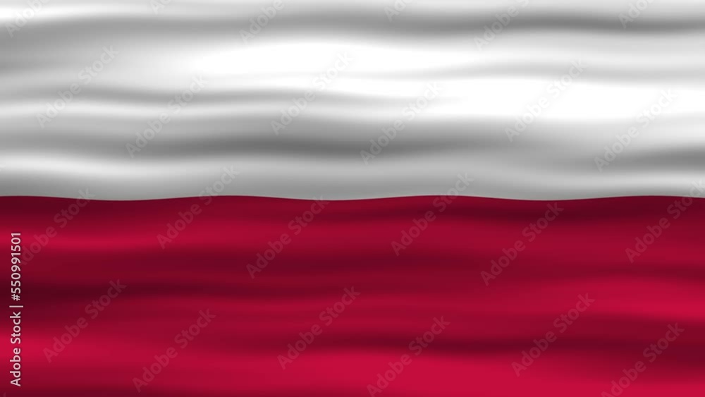 Seamless loop animation of the Poland flag, flag waving in the wind, perfect for videos of independence day or other holidays Seamless loop animation of the Poland flag, flag waving in the wind, perfect for videos of independence day or other holidays