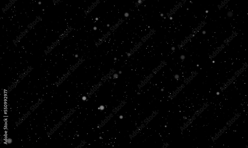 Falling snow isolated on black background	
