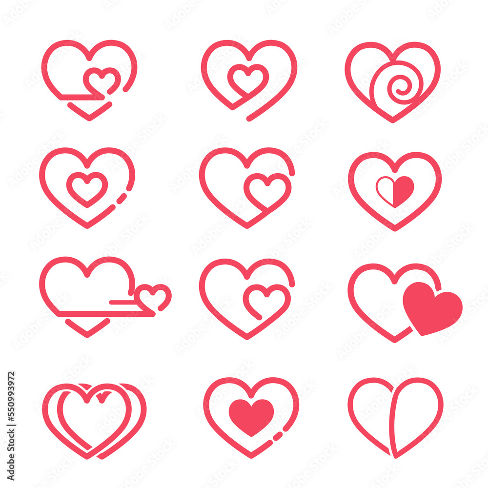 heart and love icon