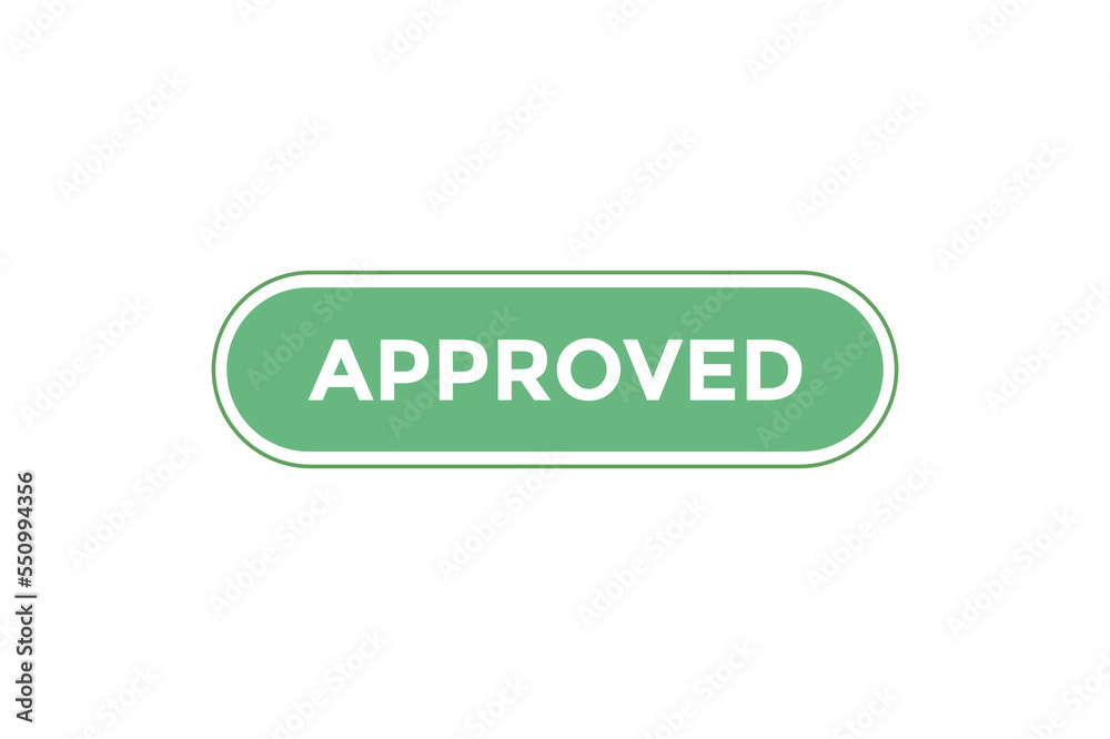 Approved button. web banner template Vector Illustration Approved button. web banner template Vector Illustration