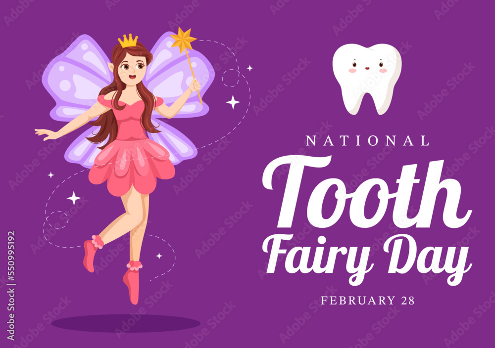 National Tooth Fairy Day with Little Girl to Help Kids for Dental