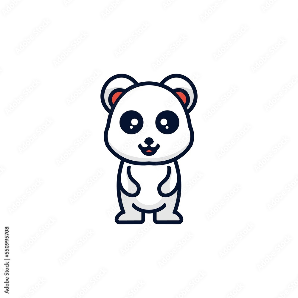 cute panda illustration design vector cute panda illustration design vector