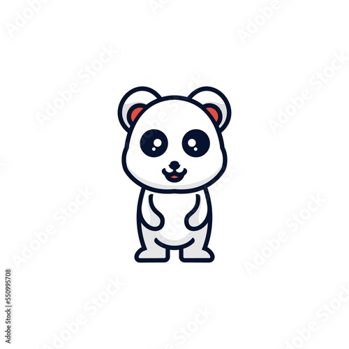 cute panda illustration design vector 