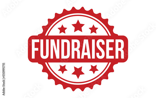 Fundraiser Rubber Stamp Seal Vector